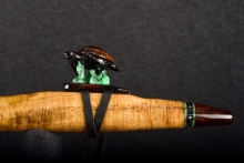 Koa Native American Flute, Minor, Mid A-4, #R21D (12)